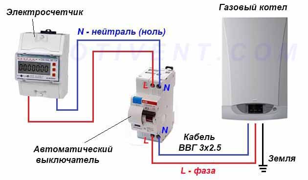 Присоединение отопителя к электричеству